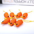 orange cat toy mouse shape with stuffing pet